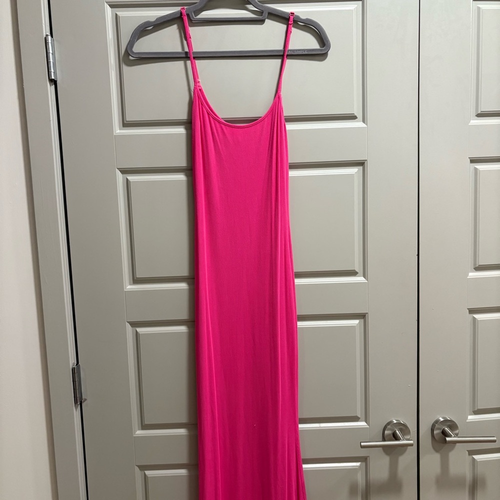SKIMS Ribbed Long Slip Maxi Dress